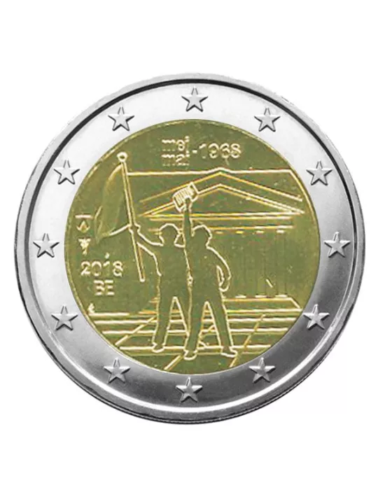 BU : 2 EURO COMMEMORATIVE 2018 : BELGIQUE - 50 ans Mai 68 (Version flamande)