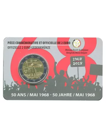 BU : 2 EURO COMMEMORATIVE 2018 : BELGIQUE - 50 ans mai 68 (Version francophone)
