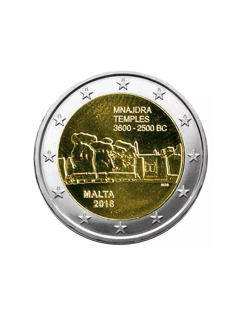 2 EURO COMMEMORATIVE 2018 : MALTE (Temples de Manjdra)