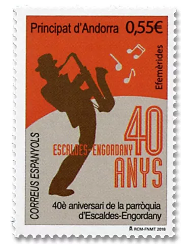 n° 454 - Timbre ANDORRE ESPAGNOL Poste