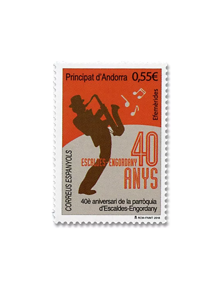 n° 454 - Timbre ANDORRE ESPAGNOL Poste