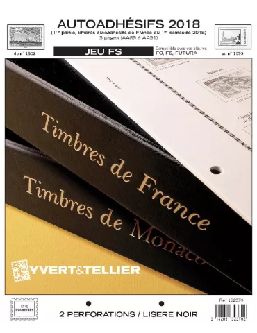 FRANCE AUTOADHESIFS FS : 2018- 1ER SEMESTRE (JEUX SANS POCHETTES)