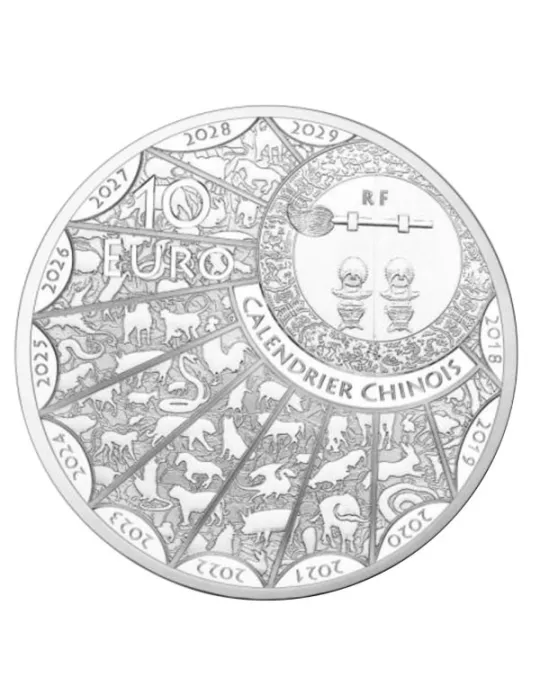 10 EUROS ARGENT - ANNEE DU COCHON (2019)