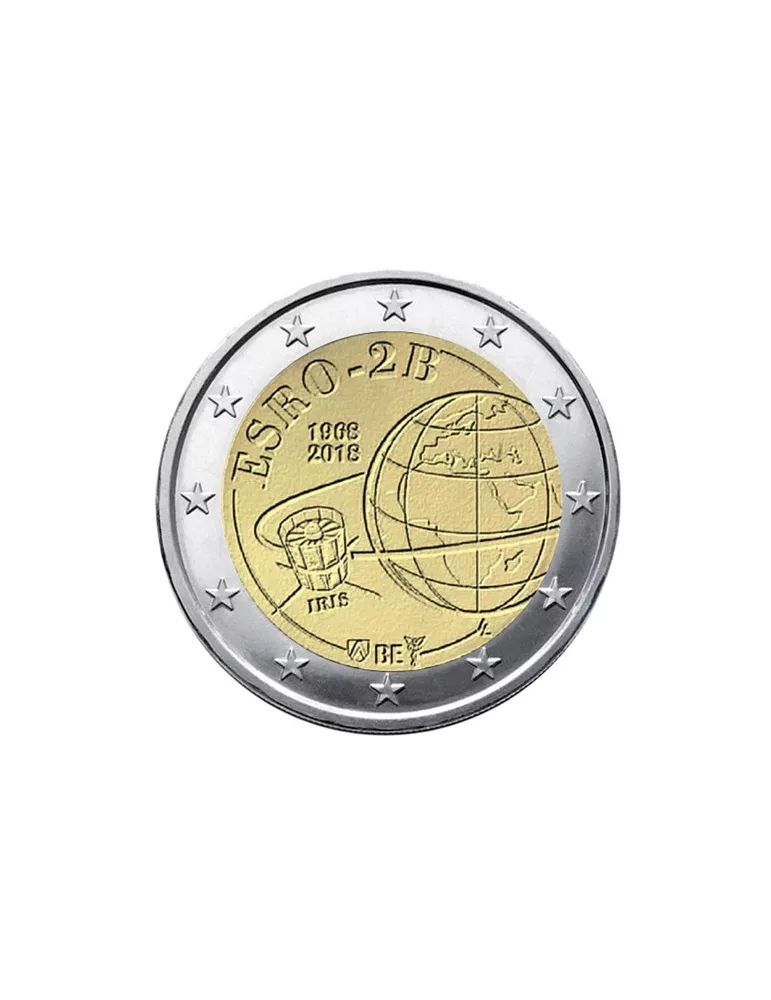 BU : 2 EURO COMMEMORATIVE 2018 : BELGIQUE - 50 ans Satellite Esro (Version flamande)