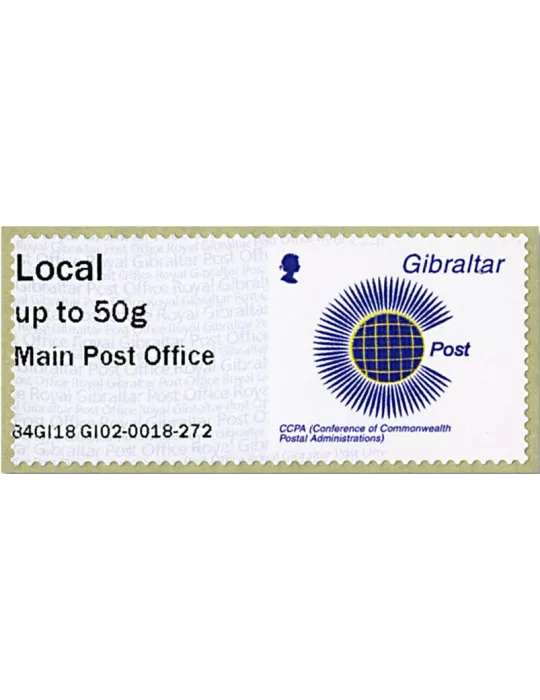 n° 90 - Timbre GIBRALTAR Timbres de distributeurs