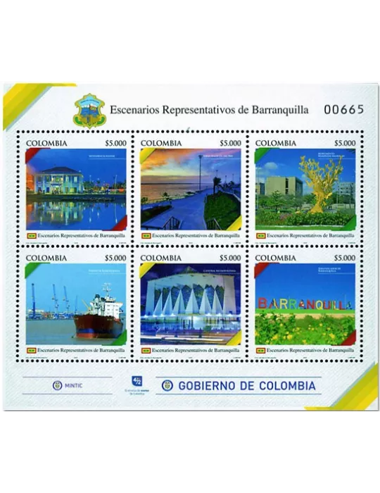 n° 1893/1898 - Timbre COLOMBIE Poste