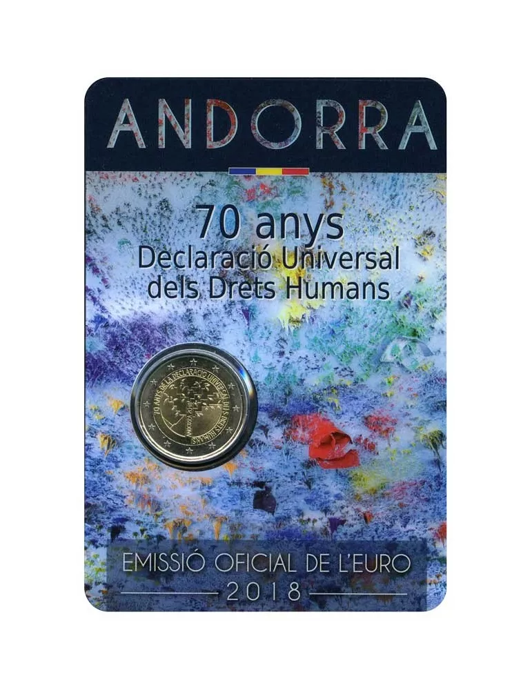 BU : 2 EURO COMMEMORATIVE 2018 : ANDORRE (70 ans Déclaration Universelle Droits de l´Homme)