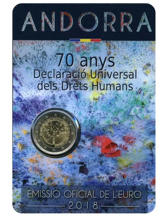 BU : 2 EURO COMMEMORATIVE 2018 : ANDORRE (70 ans Déclaration Universelle Droits de l´Homme)