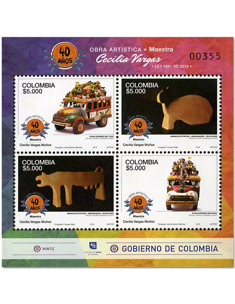 n° 88 - Timbre COLOMBIE Blocs et feuillets