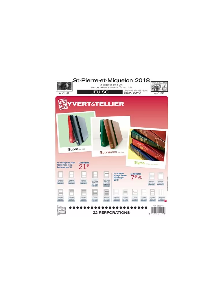 SAINT PIERRE ET MIQUELON SC : 2018 (JEUX AVEC POCHETTES)
