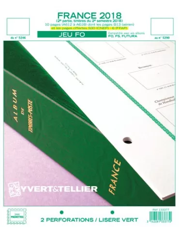 FRANCE FO : 2018 - 2E SEMESTRE (JEUX SANS POCHETTES)