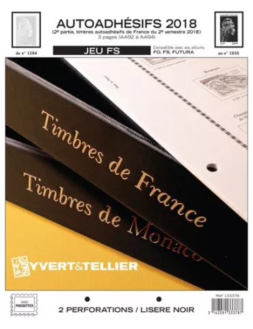 FRANCE AUTOADHESIFS FS : 2018 - 2E SEMESTRE (JEUX SANS POCHETTES)