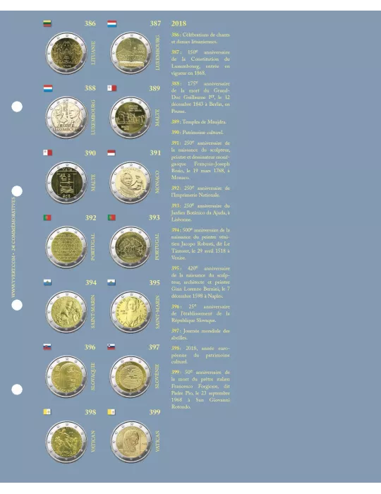 Recharges 2€ COMMÉMORATIFS (2018)