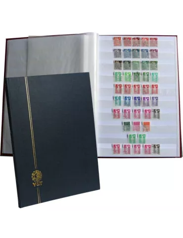 PERFECTA : Classeur fixe pour timbres (Grand modèle-Pages Blanches-16p)
