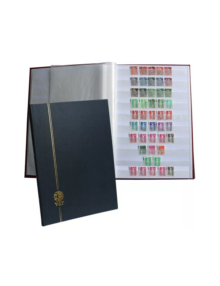 PERFECTA : Classeur fixe pour timbres (Grand modèle-Pages Blanches-16p)