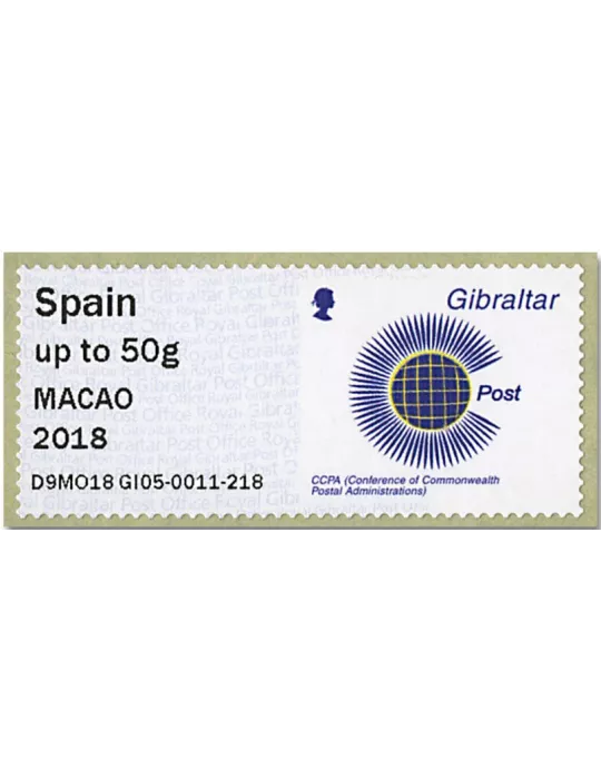 n° 98 - Timbre GIBRALTAR Timbres de distributeurs