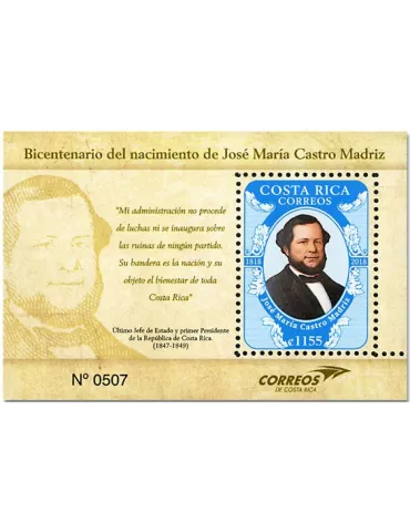 n° 68 - Timbre COSTA RICA Blocs et feuillets