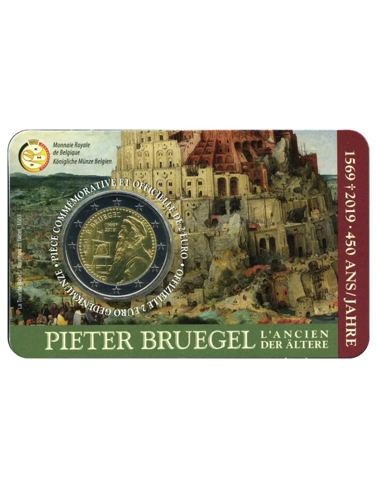 BU : 2 EURO COMMEMORATIVE 2019 : BELGIQUE - 450 ans de la mort de P. Brughel (Version francophone)