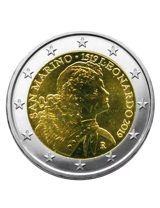 BU : 2 EURO COMMEMORATIVE 2019 : SAINT-MARIN (500 ans de la mort de Léonard de Vinci)