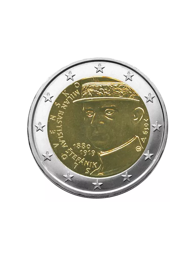 2 EURO COMMEMORATIVE 2019 : SLOVAQUIE (100e anniversaire de la mort de Milan Rastislav Stefánik)