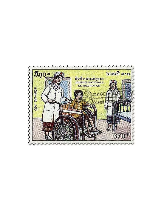 n° 1252A/1253A - Timbre LAOS Poste