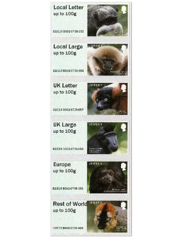 n° 107/112 - Timbre JERSEY Timbres de distributeurs