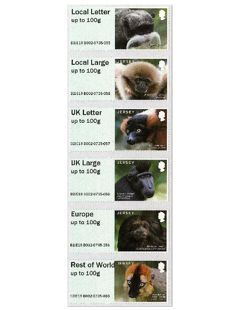 n° 107/112 - Timbre JERSEY Timbres de distributeurs