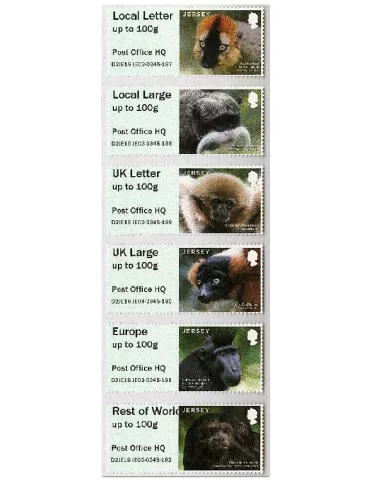 n° 113/118 - Timbre JERSEY Timbres de distributeurs