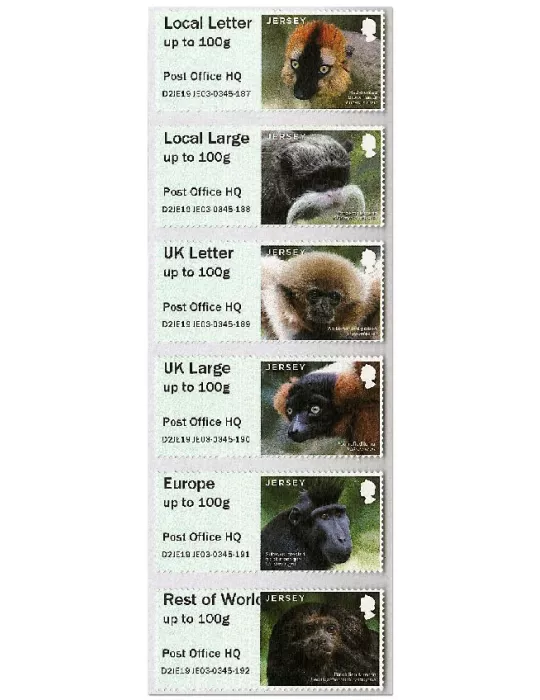 n° 113/118 - Timbre JERSEY Timbres de distributeurs