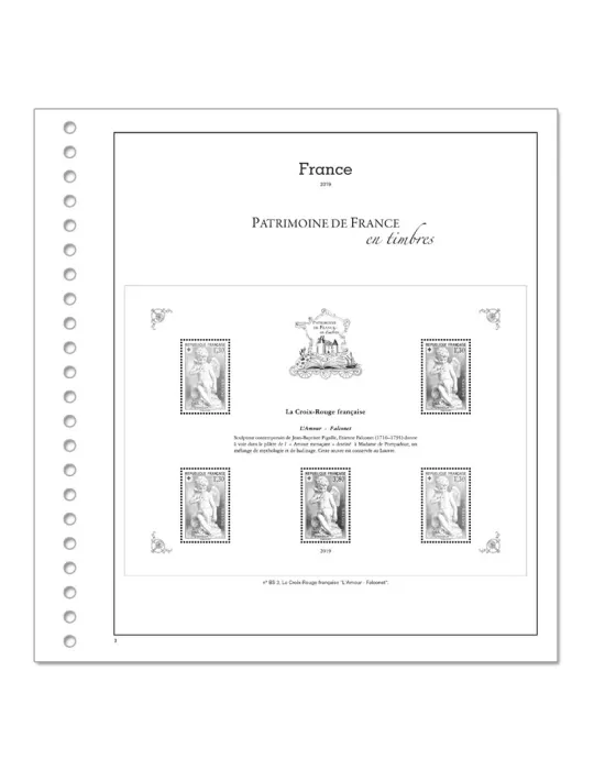 PATRIMOINE DE FRANCE EN TIMBRES SC : 2019 (JEUX AVEC POCHETTES)