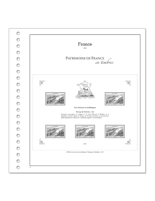 PATRIMOINE DE FRANCE EN TIMBRES SC : 2019 (JEUX AVEC POCHETTES)