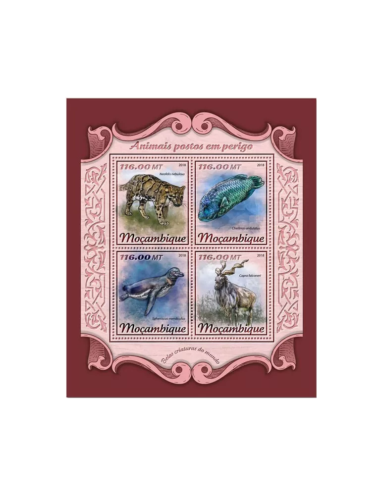 n° 7614/7617 - Timbre MOZAMBIQUE Poste