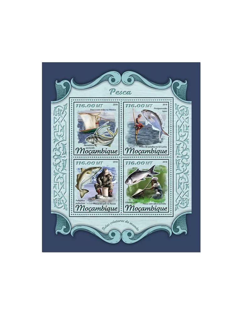 n° 7646/7649 - Timbre MOZAMBIQUE Poste