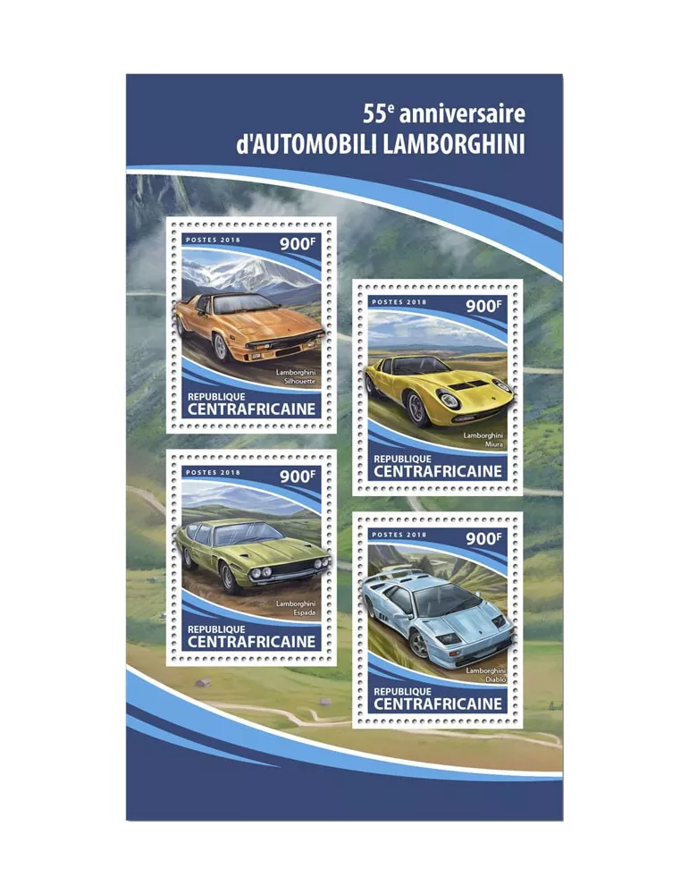 n° 5485/5488 - Timbre CENTRAFRIQUE Poste