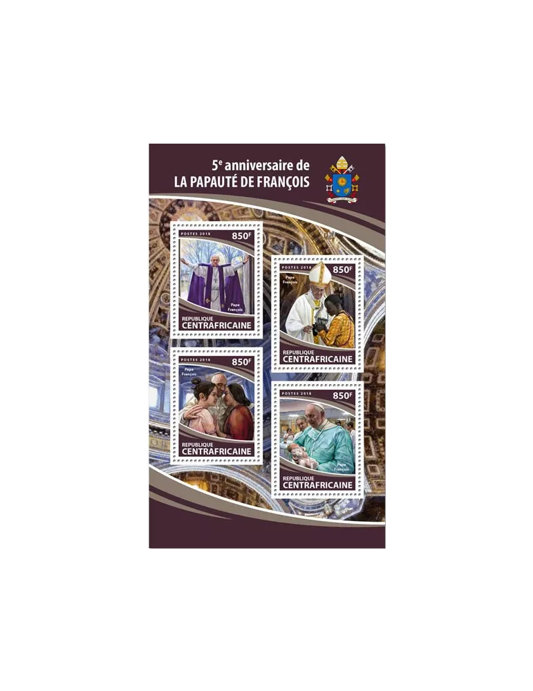 n° 5489/5492 - Timbre CENTRAFRIQUE Poste