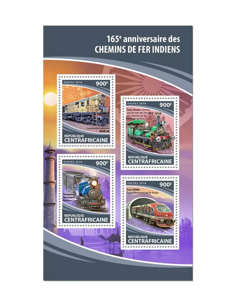 n° 5493/5496 - Timbre CENTRAFRIQUE Poste
