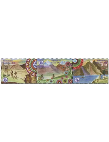 n° 599/600 et n° 601/603 - Timbre TADJIKISTAN Poste