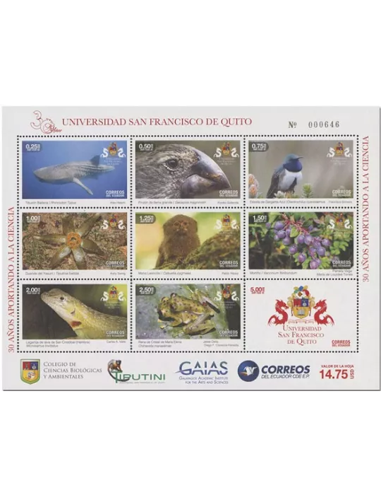 n° 2853/2861 - Timbre EQUATEUR Poste