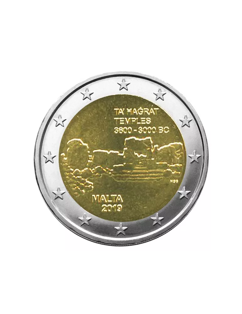 2 EURO COMMEMORATIVE 2019 : MALTE (Temples de Ta´ Hagrat)