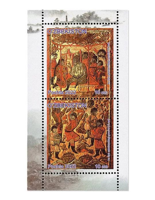 n° 1355/1358 + n° 98 et 99 - Timbre OUZBEKISTAN Poste