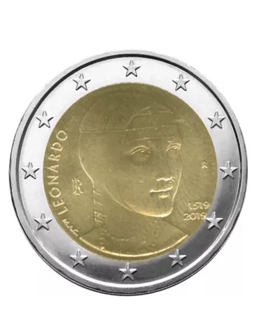 2 EURO COMMEMORATIVE 2019 : ITALIE (500 ans Mort de Léonard de Vinci)