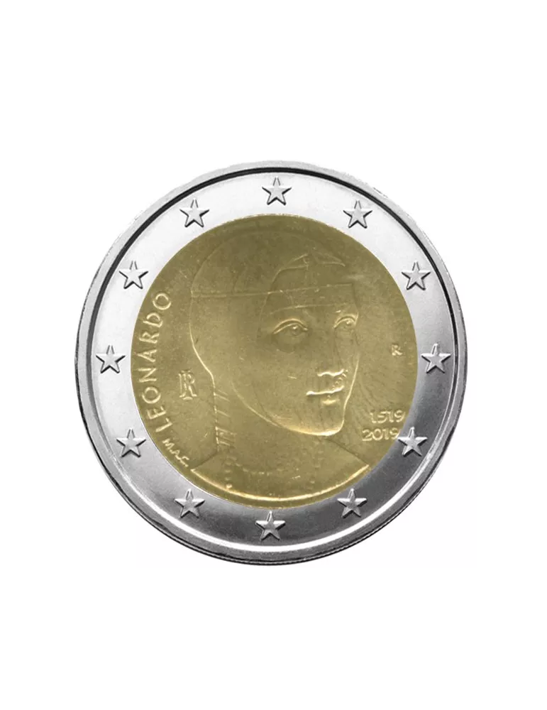 2 EURO COMMEMORATIVE 2019 : ITALIE (500 ans Mort de Léonard de Vinci)