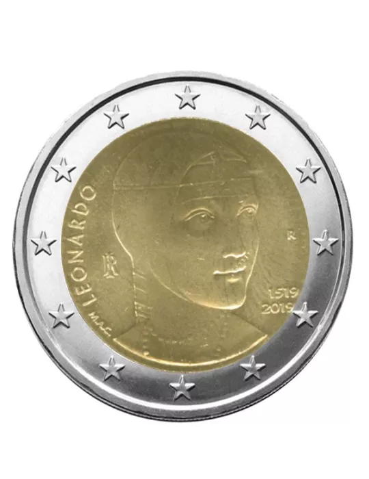 2 EURO COMMEMORATIVE 2019 : ITALIE (500 ans Mort de Léonard de Vinci)