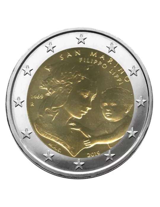 BU : 2 EURO COMMEMORATIVE 2019 : SAINT-MARIN (550 ans de la mort de Filippo Lippi)