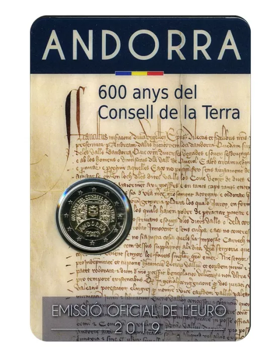 BU : 2 EURO COMMEMORATIVE 2019 : ANDORRE (600 ans du Conseil de la Terre)