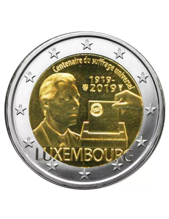 2 EURO COMMEMORATIVE 2019 : LUXEMBOURG (100 ans du suffrage universel)