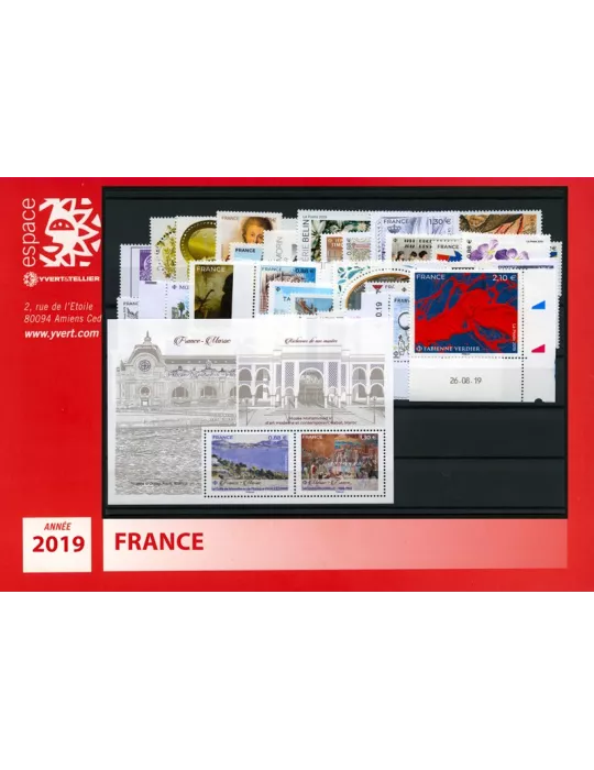 n° 5291/F5368 - Timbre France Année complète (2019)