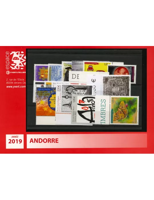 n° 824/839 - Timbre Andorre Année complète (2019)