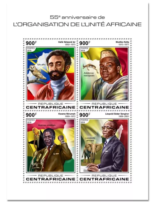 n° 5635/5638 - Timbre CENTRAFRIQUE Poste