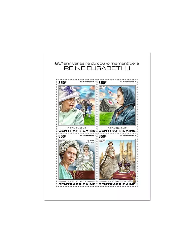 n° 5639/5642 - Timbre CENTRAFRIQUE Poste